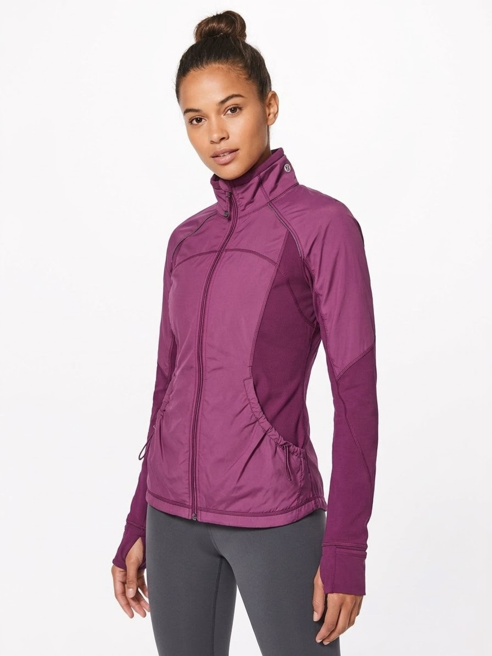 LULULEMON | CANT STOP JACKET HYPER STRIPE PLUM
